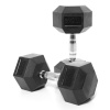 Merco Hex Rubber Dumbbell činka 1 pár hmotnost 17,5 kg