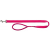 TRIXIE Vodítko PREMIUM s vyplněnou rukojetí 1,20m/15mm (XS-S), - fuchsie