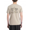 Alpha Industries tričko pánske CAMO LOGO Puff BP vintage sand Veľkosť: S