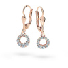 Detské visiace náušnice Danfil C2154 zo ružového zlata, White, zapínanie klapka