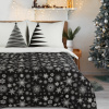 Eurofirany Vianočné obliečky 140x200 cm bavlnené renforcé, čierne a biele