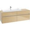 VILLEROY & BOCH Collaro závesná skrinka pod umývadlo na dosku (umývadlo vľavo), 4 zásuvky, 1600 x 500 x 548 mm, Nordic Oak, C02900VJ
