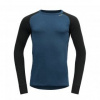 Devold Expedition Merino 235 Shirt Man flood/black XL; Modrá triko