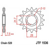 JT Reťazové koliečko JT JTF 1536-15RB 15T, 520 pogumované