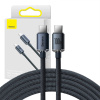 Baseus Crystal Shine kábel USB-C na USB-C, 100 W, 1,2 m (čierny) 23218