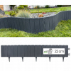 Záhradný obrubník Eko-Bord plast sivý 100 cm x 22 cm