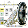 LED PÁSOK SMD2835 EWW, 120LED/M, 7W/M, 560LM/M, IP20, DC 24V, 10MM, dĺžka 1m (ML-126.828.60.2)