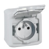 Legrand Forix IP44 zásuvka 230V, sivá
