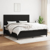 Box spring postel s matrací černá 200x200 cm textil Černý 3141963