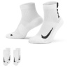Nike Ankle 2 Pack Running Socks White/Black SM (2.5-5)