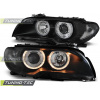 SVETLOMETY ANGEL EYES ČIERNE pre BMW E46 04.03-06 COUPE CABRIO