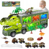 Auto Dinosaurus Hračka Nákladné auto pre dinosaurov Veľký Transporter Tir 07