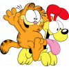 CUKROVÁ TLAČ jedlý obrázok na tortu Cukrová hmota Garfield Odie Rozprávka + MENO