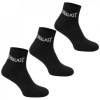 Everlast Quarter Socks 3 Pack Junior Black Junior 1-6