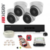 Hikvision 4 kamerový set 4Mpix IP dome kamery POE