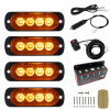 LED VÝSTRAŽNÉ SVIETIDLÁ ODŤAHOVKA POMOC STROBOSKOPY MAJÁK DO ATRAPY POMARANČOVÁ