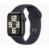 Apple Watch SE 2023 44mm (Temne Atramentový Hliník s Čiernym Športovým Remienkom), Veľkosť Remienka: S/M