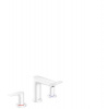 HansGrohe Talis E - Umývadlová batéria s výpusťou, 3-otvorová inštalácia, matná biela 71733700