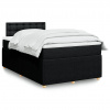 Box spring postel s matrací černá 120x190 cm textil Černý 3289711