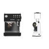 Ascaso Steel DUO PID, Black&Wood + Eureka Helios 65, white