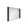 Nimco Zrkadlá Zrkadlo s LED osvetlením, 80x60 cm, dotykový senzor, hliník/čierna ZPC 41003V-90