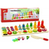 mamido Vzdelávacia sada Drevená doska Triedenie Ovocie Učenie matematiky