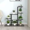 zahrada-XL Stojan na kvety 94,5x25x88 cm čierny kovový 336112