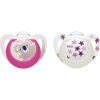 NUK Cumlík Star Deň & Noc (6-18m) 2 ks box holka 10736727h