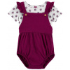 CARTER'S Set 2dielny tričko kr. rukáv, nohavičky na traky Purple Flowers dievča 3m 1N586010_3M