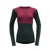 DEVOLD Lauparen Merino 190 Shirt Woman, Beetroot/woods, L, GO-245-226-A-740A-L