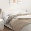 vidaXL Čelo postele so záhybmi biely 203x23x78/88 cm umelá koža - Biela - 53845-222590