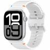 eses Športový silikónový remienok so zapínaním na sponu pre Apple Watch 38 mm/40 mm/41 mm/42 mm Farba: biela