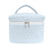 Caramella Baby Blue prešívaný kozmetický kufrík modrý