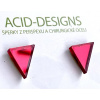 Acid designs Náušnice trojuholníky červené