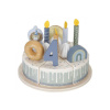 LITTLE DUTCH Torta narodeninová 26 dielov drevený Blue 8016LD