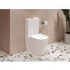 Ravak Elegant Rimoff voľne stoj WC kombi 38x60,5x82,5 cm+sed SC,Vario odpad,Biele+Cleaner X01872