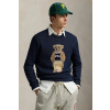 Ľanový sveter Polo Ralph Lauren Lscn Long Sleeve tmavomodrá farba, 710970284 M