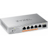 Zyxel XMG-105 5 Ports 2,5G + 1 SFP+, 4 ports 70W total PoE++ Desktop MultiGig unmanaged Switch XMG-105HP-EU0101F