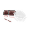 Silikónový desiatový box s príborom Zopa 2025 - Veľký Old Pink