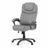 Autronic Křeslo kancelářská, šedá látka, šedý plastový kříž, kolečka na tvrdé povrchy KA-C715 GREY2