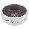 TRIXIE Miska keramická Pets Home 16 cm 800 ml hnědošedá