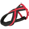 Nylonový postroj PREMIUM podšitý - červená L-XL:hrudník:70-110cm/25mm