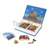 Magnetická kniha Dopravné prostriedky Magnetibook Janod 50 magnetiek a 18 šablón J02715