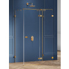 New Trendy Avexa Gold Brushed sprchovací kút 110x80 cm štvorcová zlatá brúsené/priehľadné sklo EXK-3104