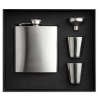 Náprsná fľaša (200 ml), 2 poháriky a lievik , Dull silver Farba: Dull silver