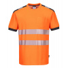 PORTWEST HI-VIS PW3 T181 / Funkčné reflexné tričko - HV oranžová/sivá XXXL