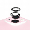 PanzerGlass HoOps sklá s hliníkovým rámčekom na ochranu šošoviek zadného fotoaparátu pre iPhone 15 / 15 Plus - sivá 1138 - možnosť vrátiť tovar ZADARMO do 30tich dní