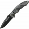 Vega Schrade SCH503B vreckový nôž 9,2 cm, šedá, čierna, hliník, guma