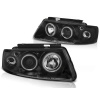 Predné svetlá VW Passat B5 Black Angel Eyes CCFL
