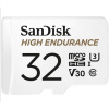 SanDisk 32GB microSDHC Card High Endurance (R:100/W:40 MB/s, Class 10, U3 V30) + Adapter SDSQQNR-032G-GN6IA